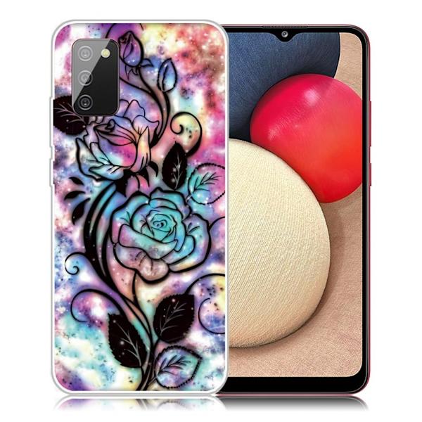 Deco Samsung Galaxy A02s Etui - Blomst og Blad Multicolor