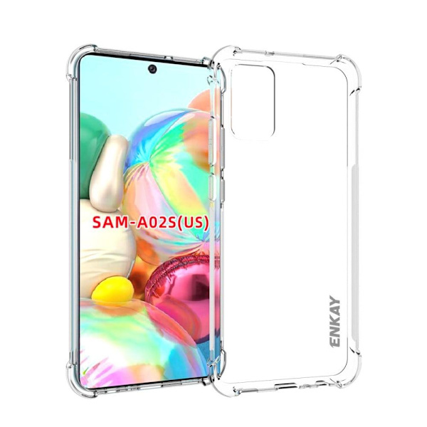 ENKAY genomskinligt droppsäkert fodral för Samsung Galaxy A02s (166mm) Transparent