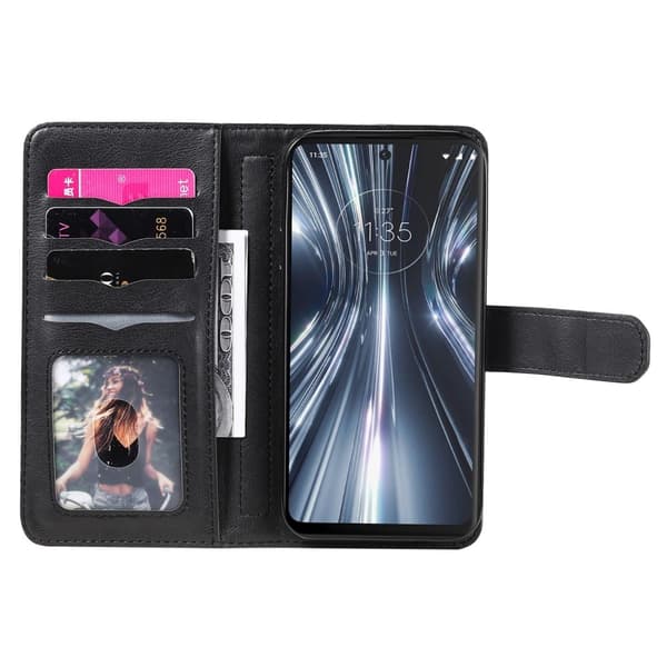10-slot Pung Etui til Motorola Moto G60 - Sort Black