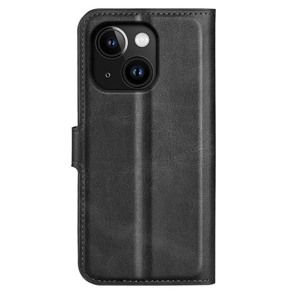 Lompakko Nahkakotelo For iPhone 15 - Musta Black