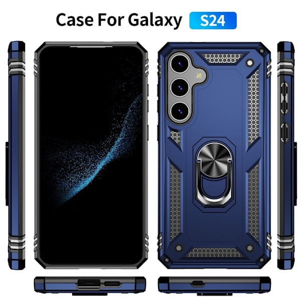 Bofink Combat Samsung Galaxy S24 Plus mobilskal - Blå Blå
