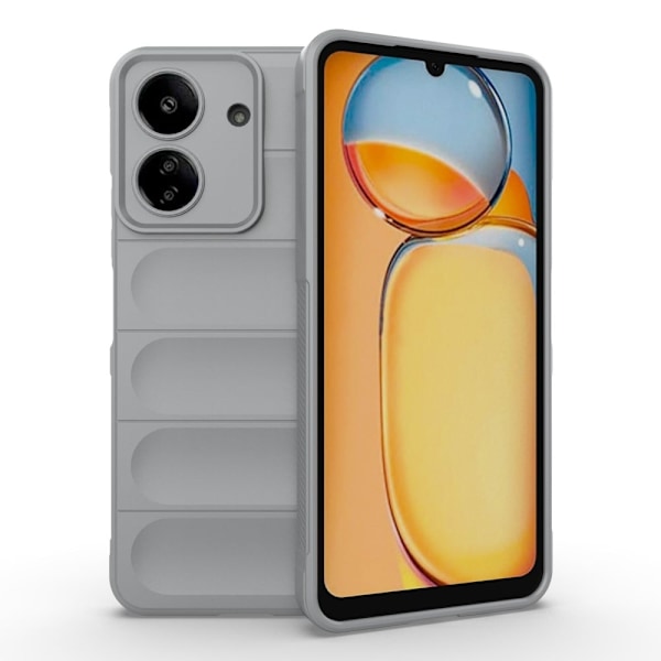 Blødt grebsformet Xiaomi Redmi 13C / Xiaomi Poco C65 cover - Sølv/Grå Silver grey
