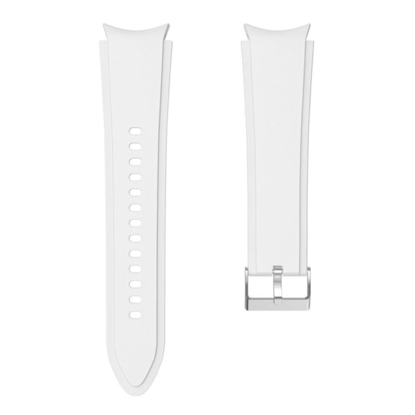 Yksinkertainen viileä väri silikoni ranneke Samsung Watch 4 laitteelle - Valkoinen White