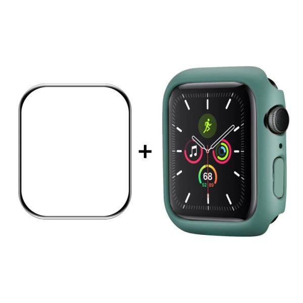 ENKAY Apple Watch (45mm) suojakuori karkaistulla lasisuojalla - Vihreä Green