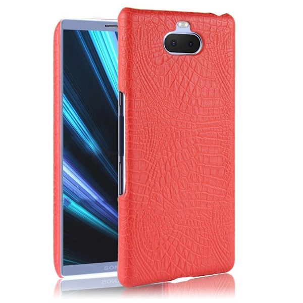 Sony Xperia 10 Plus krokodille etui - Rød Red