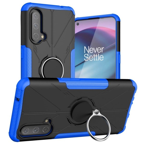 Kickstand-cover med magnetisk plade til OnePlus Nord CE 5G - Blå Blue