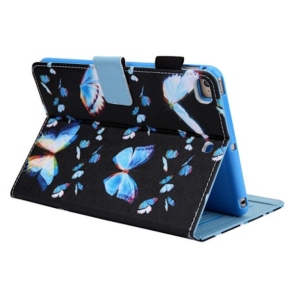 Cool  læder flip etui til iPad Mini (2019) - blå sommerfugl Blue