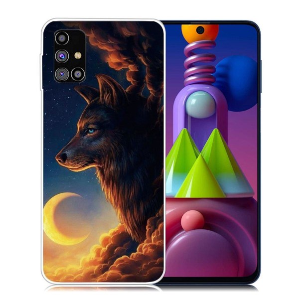 Deco Samsung Galaxy M51 skal - Varg / Måne multifärg
