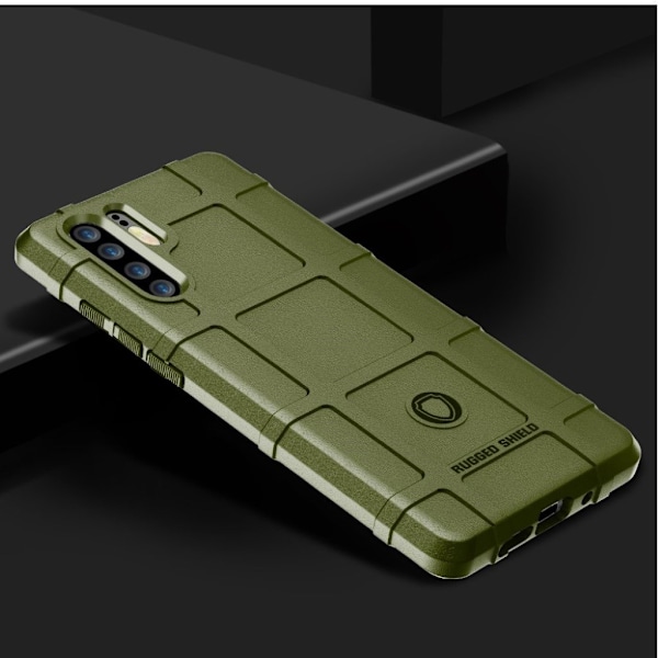 Huawei P30 Pro grov rutmönstrad textur - armégrön Grön