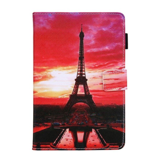 Cool patterned leather flip case for iPad Mini (2019) - Tower Red