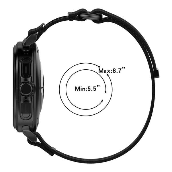 Samsung Galaxy Watch Ultra 47mm Nylon Klockarmband Loop Fastener Justerbart handledsarmband - Grön + Grå Silvergrå