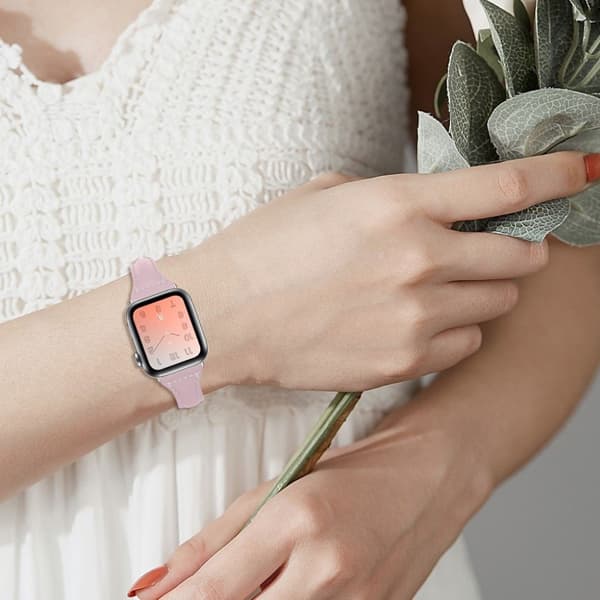 Apple Watch 40mm kolmivärinen aito kellonhihna - Harmaa / Pinkki / Vaalean Harmaa Silver grey