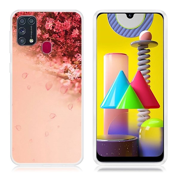 Deco Samsung Galaxy M31 Etui - Blomster Red