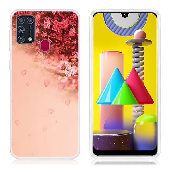 Deco Samsung Galaxy M31 kuoret - Kukka Red
