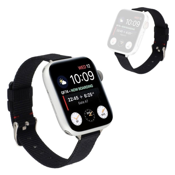 Apple Watch Series 6 / 5 40 mm urrem i nylon - Sort Black