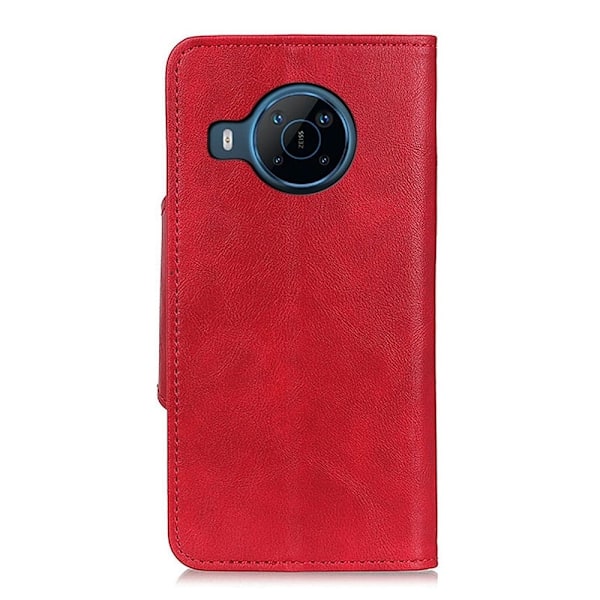 Alpha Motorola Moto E30 læder flip etui - Rød Red