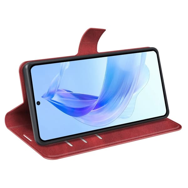 Honor 90 Lite / Honor X50i nahkainen lompakokkotelo - Punainen Red
