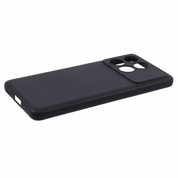 Mikrofiberforet blødt gummi Samsung Galaxy A35 cover - Sort Black