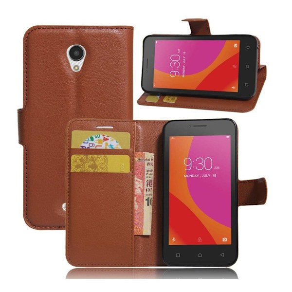 Lenovo A Plus litsitekstuurinen suojakotelo - Ruskea Brown