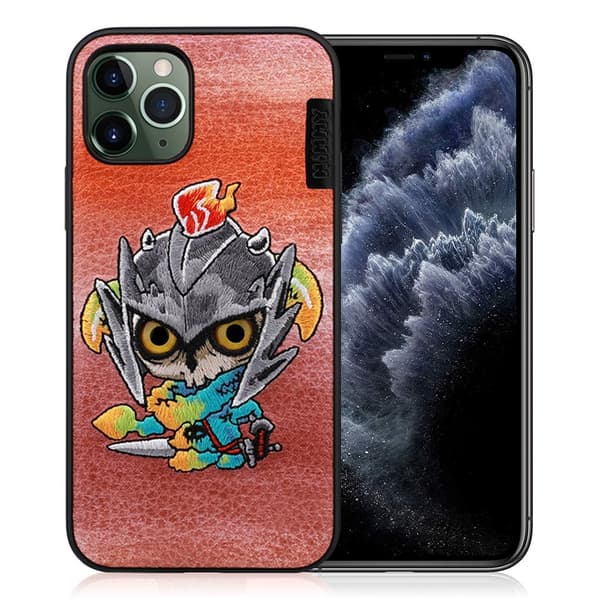 Nimmy Monster iPhone 11 Pro Deksel Brodert - Orange Orange