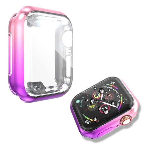 Apple Watch Series 3/2/1 42mm cool farve splice etui - Lyserød / Lilla Multicolor