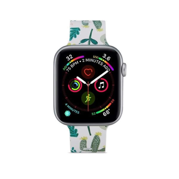 Apple Watch Series 5 40mm mönster silikon klockarmband - kaktus multifärg