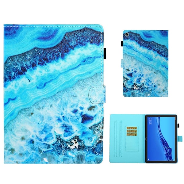 Huawei MediaPad M5 Lite 10 kuvio nahkainen flip case - Aalto Blue