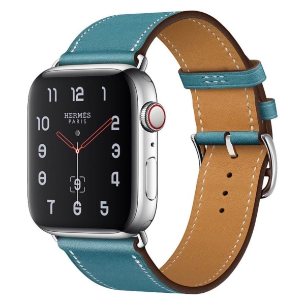 Apple Watch Series 4 40mm genuine leather watch band - Blue Blå
