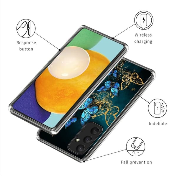 Deco Samsung Galaxy A35 kotelot - Sininen Perhonen Klusteri Blue