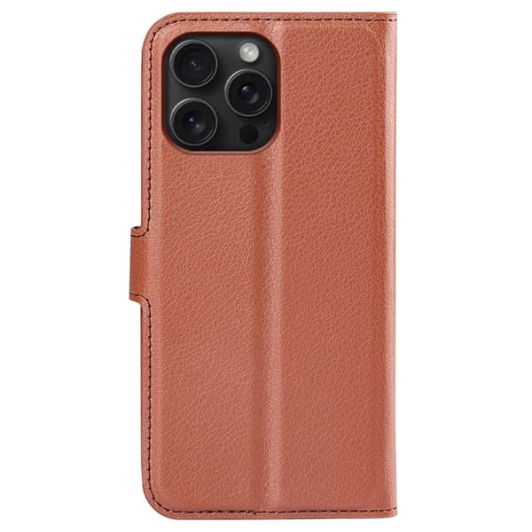 Classic iPhone 16 Pro flip kuoret - Ruskea Brown