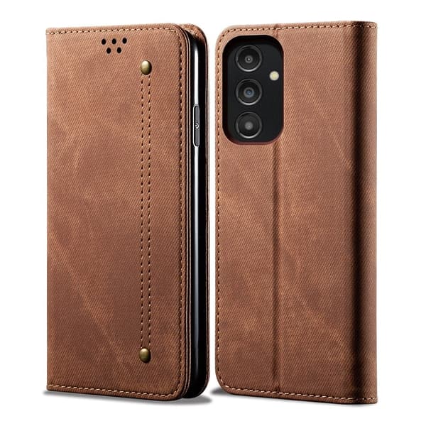 Jeans Samsung Galaxy A14 fodral - Brun Brun
