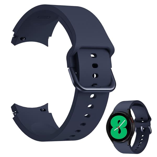 Myk klokkerem i silikon for Samsung Galaxy Watch 4-enhet - Midnattsblå Blue