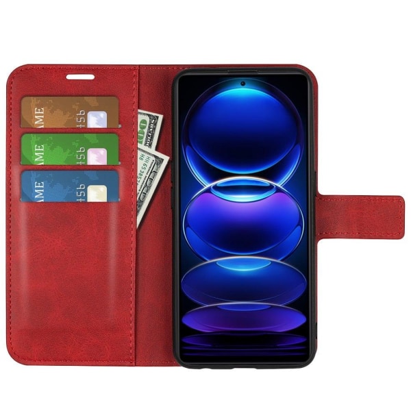 Lompakko Nahkakotelo For Xiaomi Redmi Note 12 Pro - Punainen Red
