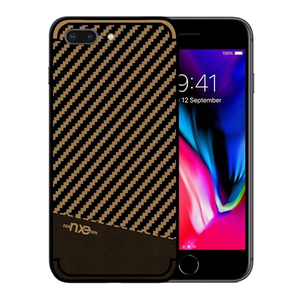 NXE iPhone 7 Plus,8 Plus Skal som har en unik karbonfiber design - Brun Brun