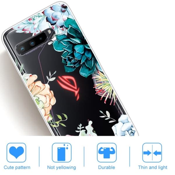 Deco Asus ROG Phone 3 Etui - Blomster Multicolor