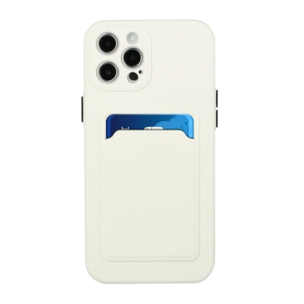 iPhone 12 / iPhone 12 Pro skal med korthållare - Vit Vit