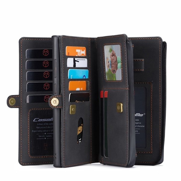 CaseMe Samsung Galaxy S21 Plus 2-i-1 plånbok - Svart Svart
