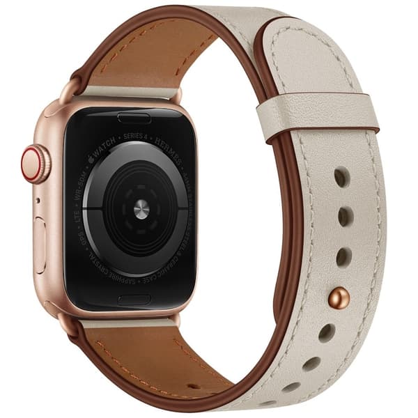 Apple Watch Series 49mm - 45mm - 44mm - 42mm Universal klockarmband - Beige Brun