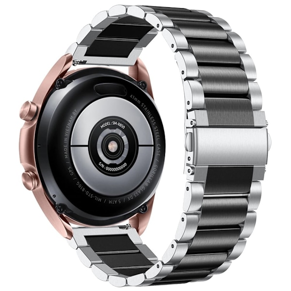 Garmin Venu / Vivoactive 3 / 3 Music ruostumattomasta teräksestä valmistettu ranneke - Musta / Hopea Black