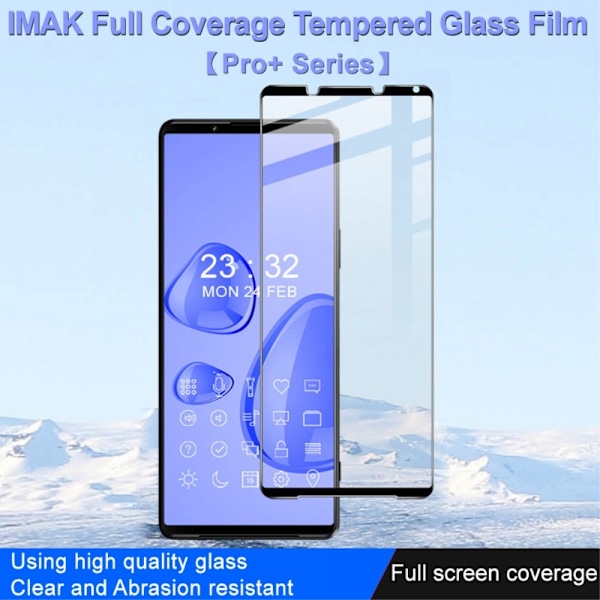 IMAK Pro+ tempered glass screen protector for Sony Xperia 1 V Transparent
