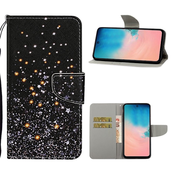 Wonderland Samsung Galaxy S20 flip kuoret - Kimalteleva Elementti Black