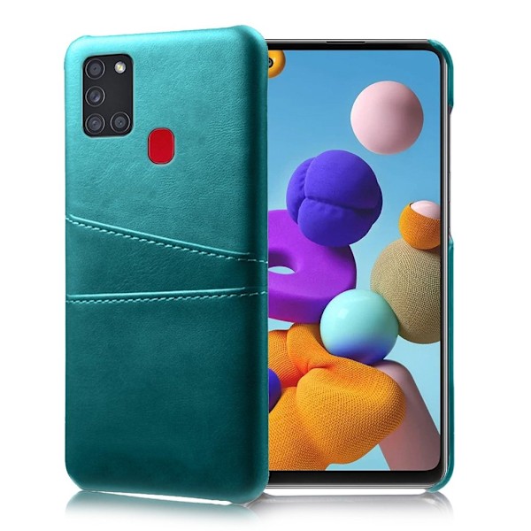 Dual Card Etui Samsung Galaxy A21s - Grøn Green