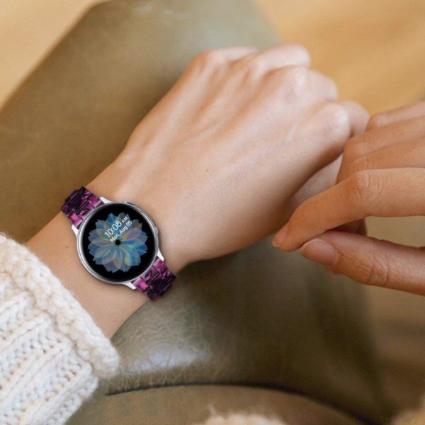 Samsung Galaxy Watch (42mm) / Aktiv marmorlignende urrem - Lilla Purple