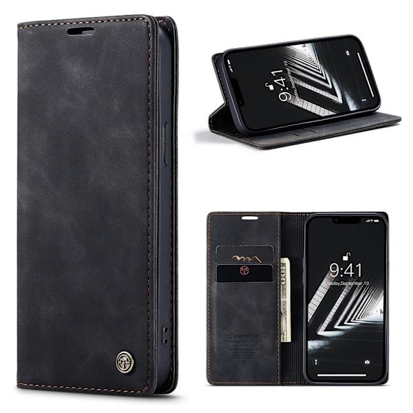 CaseMe iPhone 15 vintage etui - Sort Black