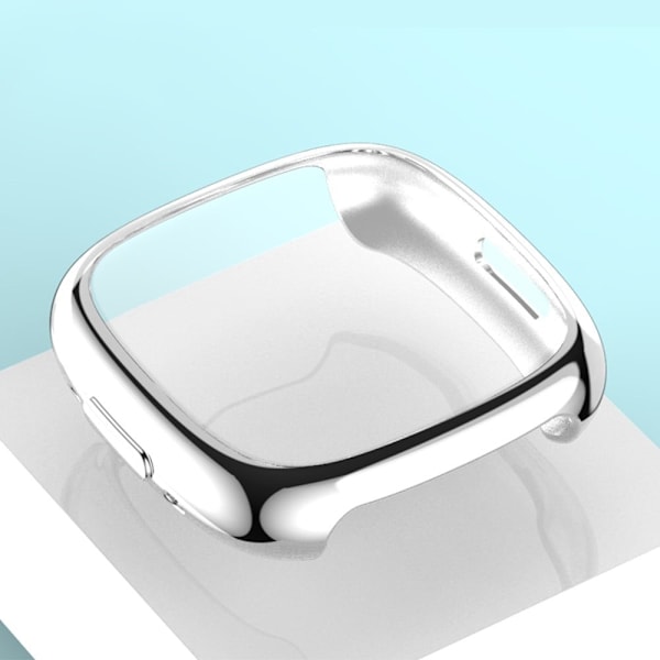 Fitbit Versa 4 elektropläteringsram - Vit Vit