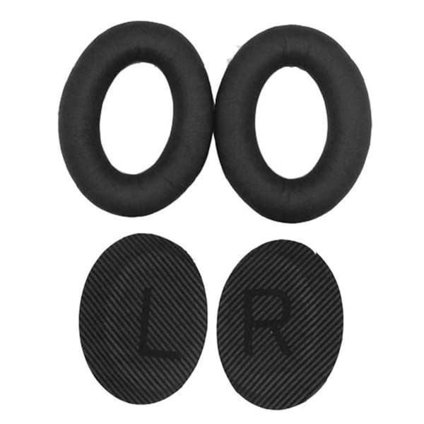 1 par BOSE QC15 / QC25 / QC35 JZF-236 ørepuder i læder - Sort Black