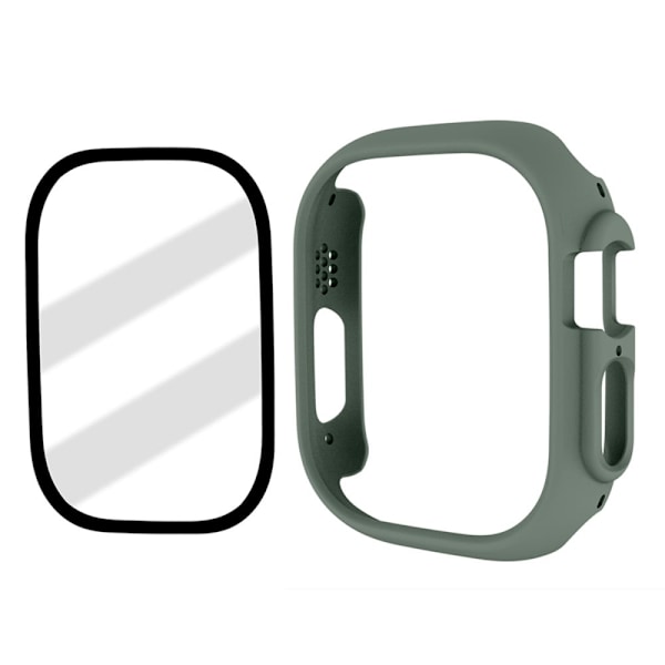 Apple Watch Ultra-skydd med skärmskydd av härdat glas - Militärgrön Grön