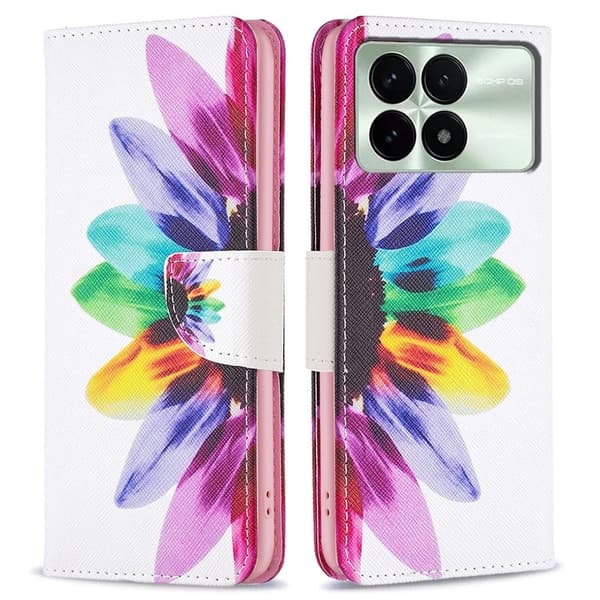 Wonderland Xiaomi Redmi K70 flip-etui - Solsikke Multicolor