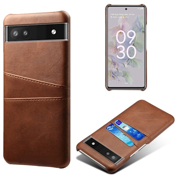 Dual Card Google Pixel 6a deksel - Brun Brown