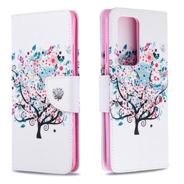 Wonderland Huawei P40 Pro flip kotelot - Kukkainen Puu Multicolor